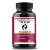 Pure & Pure Healthcare L- Glutathione Capsules 1000mg With Vitamin E & C For Glowing Skin | 60 Capsules , 100gm 0.2lbs