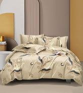 Bedsheet For Queen Size With 2 Pillow Covers - 60 X 78 Inches, Beige | Soft & Skin-Friendly Fabric | All Around Elastic Fitted Bedsheet