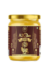 100% Natural A2 Ayurvedic Gir Cow Desi Ghee By Puro Miles | Natural & Healthy Gir Cow Cultured Desi Ghee Perfect For Halwa | (500ml) 16.9 Ounce | Jar Pack