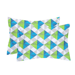 Printed King Size Bedsheet With 2 Matching Pillow Covers - 90 X 90 Inches, White & Green | Durable & Long-Lasting | Naturally Soft, Breathable, & Skin-Friendly