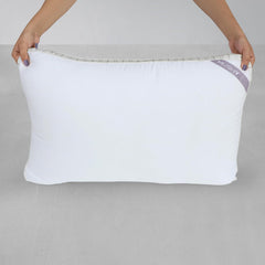 Microfiber Mushy Pillow For Sleeping & Neck Pain Relief, White - 45 X 68 Cm | Suitable For Back Side Sleeper & Stomach Sleeper | Comfortable & Breathable, Hypoallergenic - Set Of 1