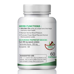 Inlazer Arjuna Tea Herbal Suppliment For Arjuna Tea Herbal Suppliment For Maintain Cholesterol Level 100% Ayurvedic | 60 Capsules 100gm 2lbs Each Pack Of 3