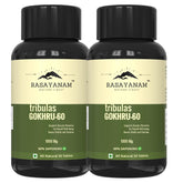 Rasayanam Tribulas Gokhru Gokshura Tablets 1000mg Ultra High Concentrated 60% Saponins, Improves Vigour, For Both Men & Women | 60 Tablets 100gm 0.2lbs Each Pack Of 2