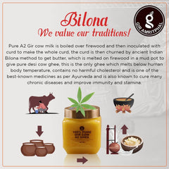 Organic A2 Bilona Gir Cow Desi Ghee By Gir Amritphal | Good Source Of Healthy Desi Cow Ghee Perfect For Weight Managements | 1 Litre (500ml * 2) 33.8 Ounce | Jar Pack