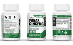 Nutrija Panax Ginseng Extract 500mg, Promotes Physical Performance & Immune System Health | 60 Capsules 100gm 0.2lbs