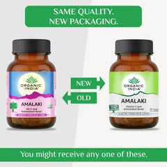Organic India Amalaki, Rich In Natural Antioxidants, Improves Eye Sight, Rich Source Of Natural Vitamin C | 60 Capsules, 100gm 0.2lbs