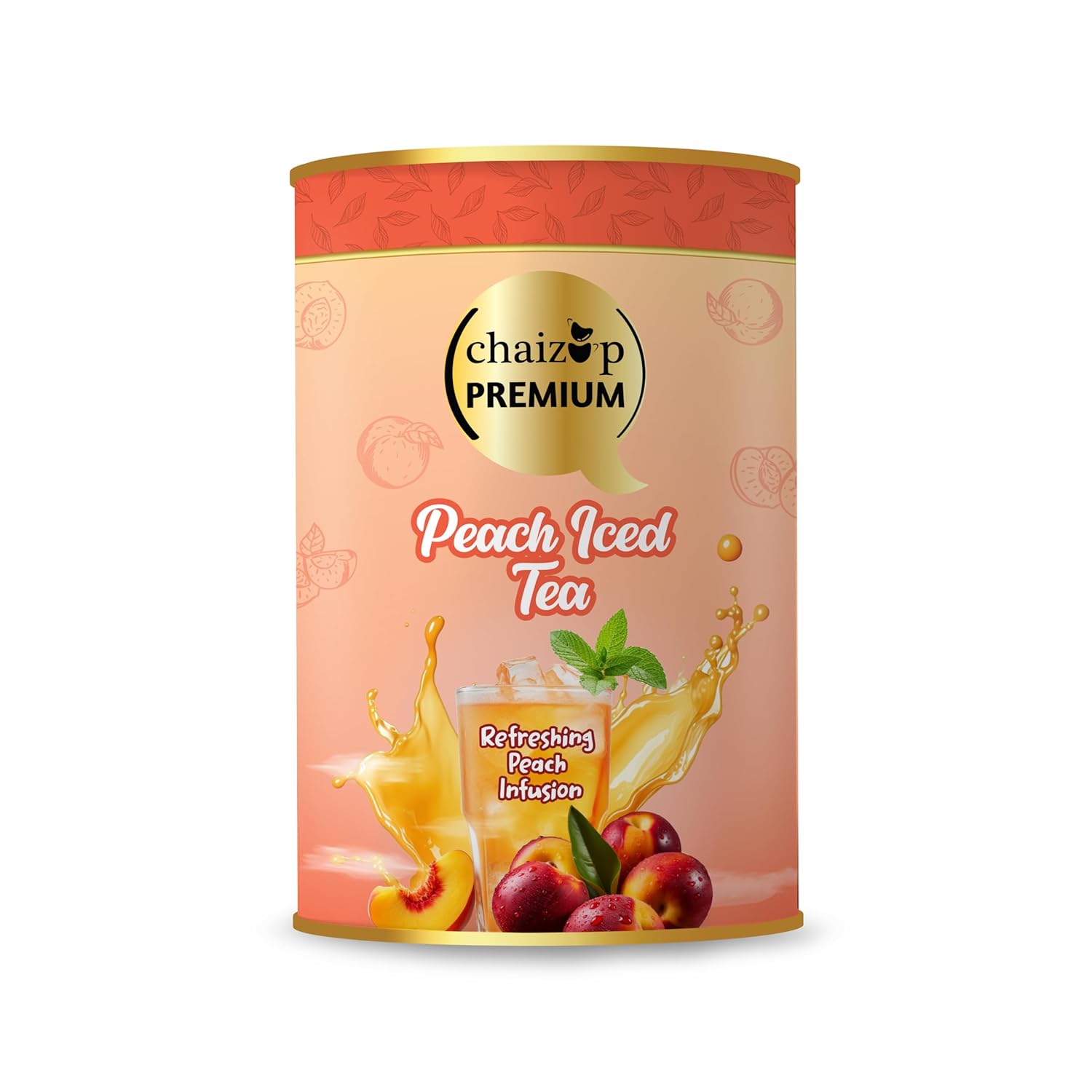 Chaizup Premium 1 Min Instant Peach Iced Tea Premix - Pack Of 2 X 500gm Cans, 17.6 Ounce Each | Refreshing Peach Infusion - Low Caffeine Chaizup Premium 1 Min Instant Peach Iced Tea Premix - Pack Of 2 X 500gm Cans, 17.6 Ounce Each | Refreshing Peach Infusion - Low Caffeine
