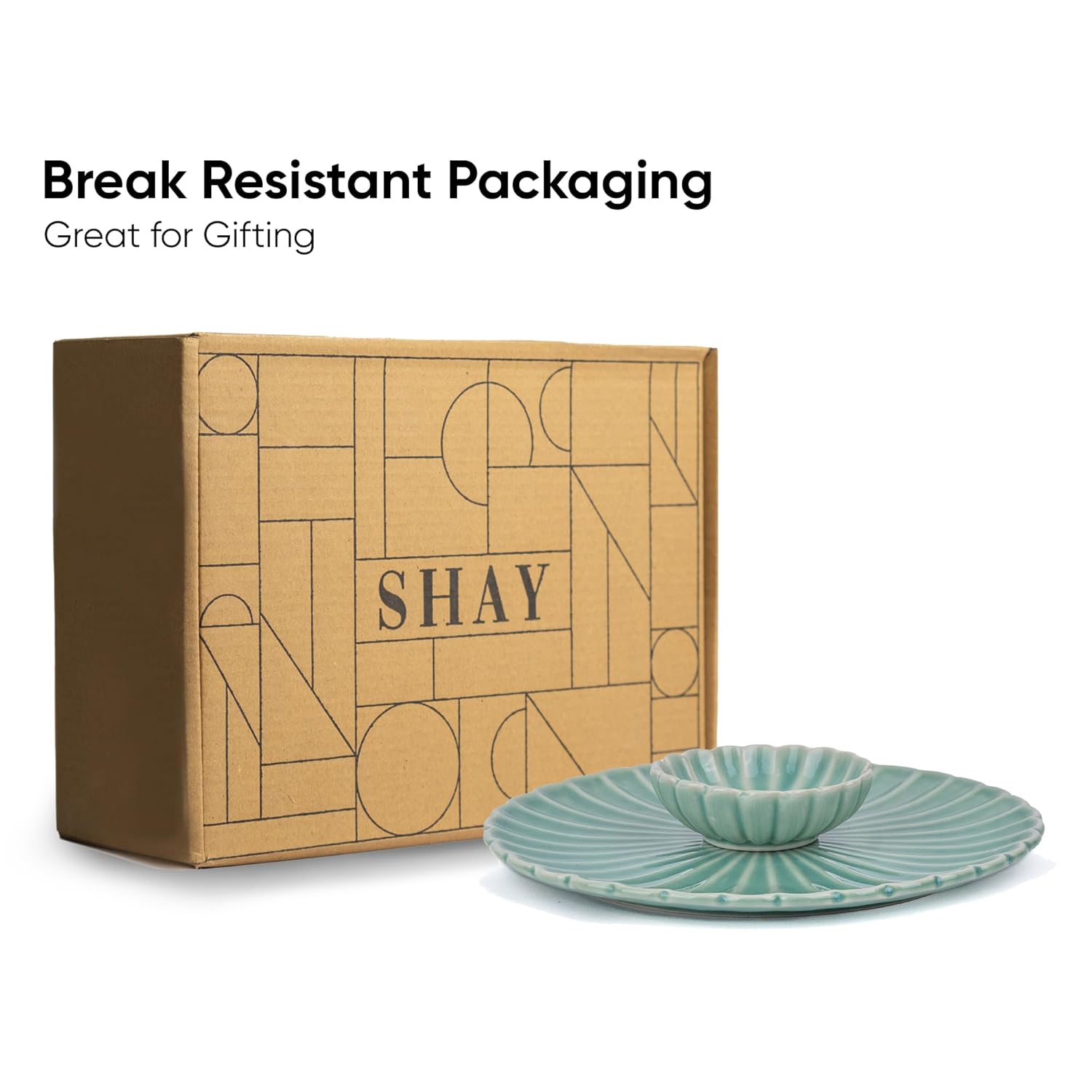 Large Flower Ceramic Serving Platter With Dip, 75ml - Light Mint | Serving Plate With Glossy Finish - Platters Serving Set | Snacks Serving Plates - Ceramic Flower Platter + Dip Large Flower Ceramic Serving Platter With Dip, 75ml - Light Mint | Serving Plate With Glossy Finish - Platters Serving Set | Snacks Serving Plates - Ceramic Flower Platter + Dip