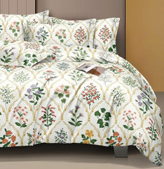 Printed King Size Double Bed Bedsheet With 2 Pillow Cover | 72 X 78 Inches, Multicolor | All Around Elastic Fitted Bedsheet | Softness & Comfortable Rest In Any Season