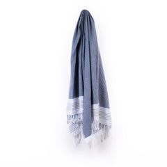 Haber Premium Light Weight 100% Cotton Bath Towel 250 Gsm | Unique Micro Waffle Texture For Active Feel, Quick Absorption & Faster Drying Towel (Blue)