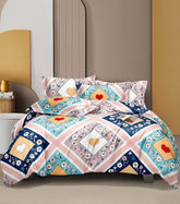 Queen Size Printed Double Bedsheet With 2 Pillow Covers For Home | 90 X 100 Inches, Multicolor - Beautiful Bedsheet Set | Perfect For Gifting Wedding, Anniversary