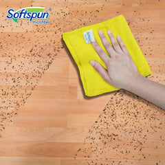 Softspun Microfiber Cloth 340gsm | Super Soft Absorbent Cleaning Towels Cleans & Polishes Everything In Your Home (Pack Of 5)- Yellow
