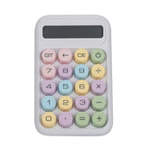 Bluetick Desktop Calculator - Big Buttons | 1 Year Warranty | Aesthetic Candy Color | Comfortable Touch | Handheld For Daily Uses (White)