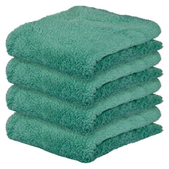 Kuber Industries Cleaning Towel 600 Gsm | Reusable Cleaning Cloths For Kitchen, Duster, Cleaning Towel (Green) Pack Of 4