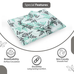 King Size Double Bedsheet With 2 Pillow Cover - 108 X 108 Inches, Blue Mint | Skin Friendly Fabric For Everyday Comfort - Perfect Gifting For Wedding Anniversary