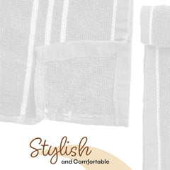 100% Cotton Hand Towels 600 Gsm | Super Soft, Absorbent, Quick Dry Hand Towel For Gym & Workout (White, Pack Of 4)
