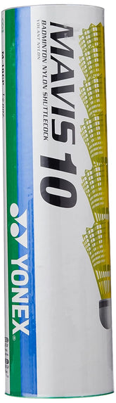 Yonex Mavis 10 Badminton Nylon Shuttlecock , Yellow | Pack Of 6