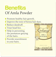 Indiana Amla Indian Gooseberry Powder For Hair And Skin, Amla Fruits Organically Grown In Select Indian Farmers | 100gm 0.2lbs