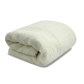 Linear Bamboo Bath Towel 450 Gsm | Large Size Bath Towel For Men & Women Soft, Highly Absorbent & Quick Dry (Cream)