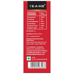 TE-A-ME Hibiscus Flower Tea - Pack Of 3 X 50gm, 1.7 Ounce Each | Hibiscus Flower Tea Boosts Immune System - Caffeine Free, Biodegradable