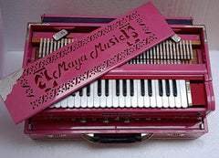 Musical Instrument Harmonium With Full Padding Chain Cover - 9 Scale Changer (With Coupler), 37 Italian Keys, 3 3/4 Octave, 3 Set Of Premier Star Reeds (Male, Male & Female), Seven Folded Below