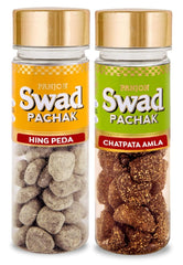 Panjon Swad Hing Peda & Chatpata Amla Pachak Mouth Fresheners 235gm, (Bottles)