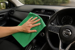 Freshshine Hand Towel 900 Gsm | Super Soft Quick Dry Microfiber Face Towel Napkins For Wash Basin Gym Sports Travel - Green (Set Of 6)