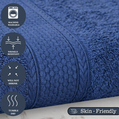 Fresh From Loom Luxury Edition Egyptian 100% Pure Cotton Bath Towel 600 Gsm | High Water Heavy Soft Dual Stitched Bath Towel (Iris Blue)