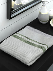 Athom Living Premium Cotton Light Weight Quick-Dry High Absorbent Cotton Bath Towel 250 Gsm, Green Stripes