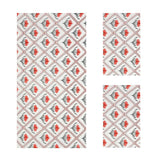 Mafatlal Madhuban Premium Waffle Cotton 1 Bath & 2 Hand Towel 700 Gsm | Hand Printed Floral Design Lightweight, Quick Dry Towel (Koi) - 3 Pcs