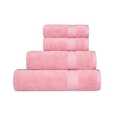 Mytrident Classic Kasturi Collection 1 Bath + 1 Small Bath & 2 Hand Towels 1200 Gsm | Highly Absorbent Towels For Bath - Victorian Pink (Set Of 4)