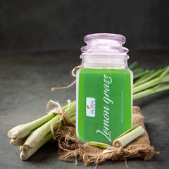 LEMON GRASS FRAGRANCE LID JAR CANDLE | SMOKELESS SPA AROMA CANDLE BEST FOR GIFT