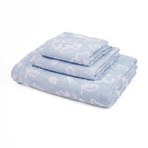 Doctor Towels, Banana Floral Towel Set Of 3-1 Bath Towel, 1 Hand Towel, 1 Face Towel, Super Soft & High Absorbency Towels For Sensitive Skin, Quick Dry Towels Large Size (Chalk Blue)