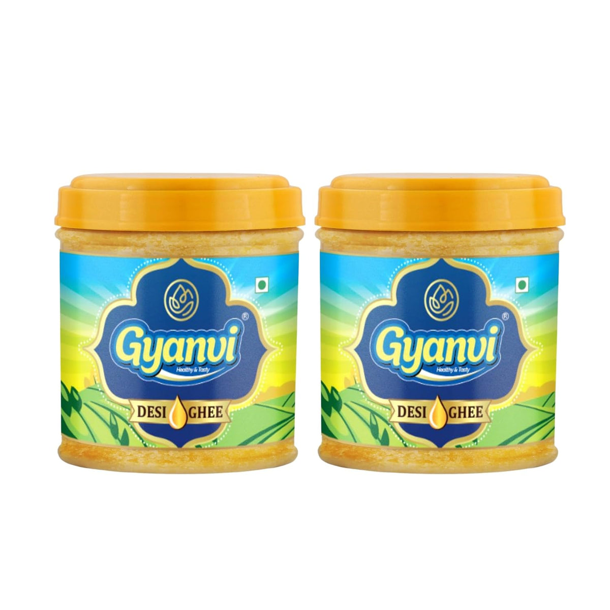 Natural Premium Desi Ghee By Gyanvi | High In Nutritious & Healthy Pure Desi Ghee For Used For Puja | 200ml (100ml * 2) 6.7 Ounce | Plastic Bottle