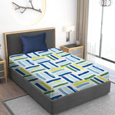 280 TC Print Cotton 1 Single Bedsheet With 1 Pillow Cover - 60 X 90 Inches, Blue & White | Soft & Breathable Fabric, Skin-Friendly Bed Sheet For All Seasons