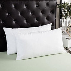 Hotel Quality Sleeping Fiber Pillow, White Color - 16 X 24 Inch | Bed Pillow, Rectangular Shape, Washable, Soft Pillow - Set Of 2