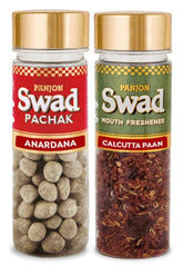 Panjon Swad Anardana & Calcutta Paan Pachak Mouth Fresheners 230gm, (115gm *2 Bottles)