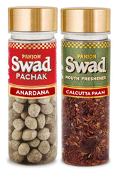Panjon Swad Anardana & Calcutta Paan Pachak Mouth Fresheners 230gm, (115gm *2 Bottles)