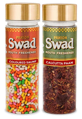 Panjon Swad Coloured Saunf & Specail Calcutta Paan Mouth Fresheners 280gm, (140gm *2 Bottles)