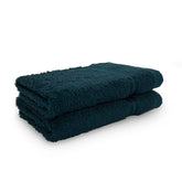 Welspun 100% Cotton Hand Towel 450 Gsm | Anti Bacterial Bright Colours High Absorbency -Teal (Pack Of 2)