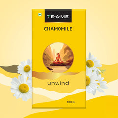 TE-A-ME Unwind Chamomile Tea - 100 Infusion Tea Bags | Chamomile Tea For Good Sleep - Caffeine Free, Biodegradable | Packaging Might Vary