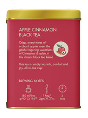 Makaibari Holiday Edition - Apple Cinnamon Loose Leaf Black Tea - 50gm Tin Caddy, 1.7 Ounce | USDA Certified Premium Tea - High Caffeine Black Tea | Anti-Oxidants, Immunity Booster
