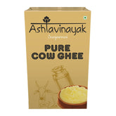 Organic Sanjeevani Cow Desi Ghee By Ashtavinayak | High In Vitamins A, D & Healthy Bilona Method Desi Ghee Good For Rotis & Sweets | (1 Litr) 33.8 Ounce | Box Pack