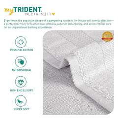 Mytrident Face Towels 600 Gsm | Nectar Soft Collection Wash Towel For Men & Women Face Towels - Damon Grey (3 Pcs)