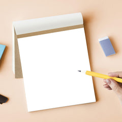 A5 Notepad For Office & School Purpose 7 By 10 Inches Pad - Off White Paper (Unruled) Pack Of 1
