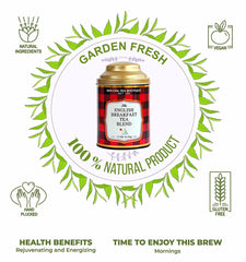 San-Cha The English Breakfast Tea Blend - 25 Silky Tea Bags | Full Bodied Tea With Woody Notes - Rich Flavor Whole Leaf Assam Tea | Medium Caffeine Loose Tea Leaf