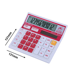 Jito JT-512 White- Pink Electronic Calculator With 18 Months Warranty | 12 Digits , Check & Correct