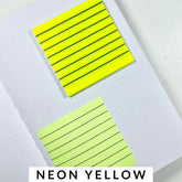 50 Sheets Transparent Sticky Notes With Line | Self Sticky Notes Waterproof Pet Markers | (Yellow)