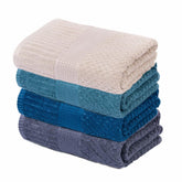 Mush Hearth & Haven Bamboo Large Size Bath Towels 1800 Gsm | Bamboo Bath Towel Soft, Highly Absorbent & Quick Dry (Moon Grey, Slate Grey, Blue & Teal) - Pack Of 4