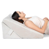 Memory Foam Bed Wedge Pillow For Sleeping, Wedge Pillow, Cream - Xl Size - 24 X 24 X 12 Inch | Adjustable, Wedge Pillow For Back Support | Acid Reflux, Gerd, Snoring, Pregnancy, Soft Pillow